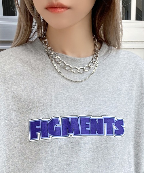 Figments(フィグメンツ)の「ダブルチェーンネックレス(ネックレス・レディース・ブラック/シルバー・FREE)」の7枚目の写真