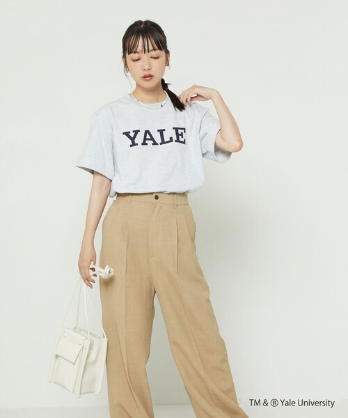 FREAK'S STORE（フリークスストア）の「YALE SHORT SLEEVE TEE/イェールショートスリーブTシャツ（Tシャツ/カットソー・レディース・ライトグレー/ネイビー/ホワイト・ﾌﾘ-）」の11枚目の写真