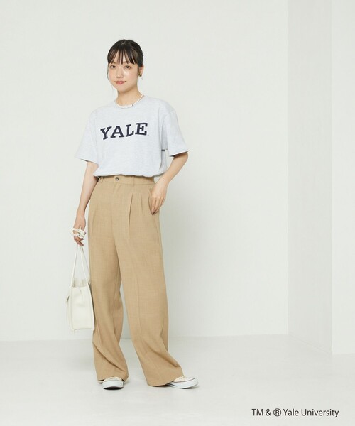 FREAK'S STORE（フリークスストア）の「YALE SHORT SLEEVE TEE/イェールショートスリーブTシャツ（Tシャツ/カットソー・レディース・ライトグレー/ネイビー/ホワイト・ﾌﾘ-）」の18枚目の写真