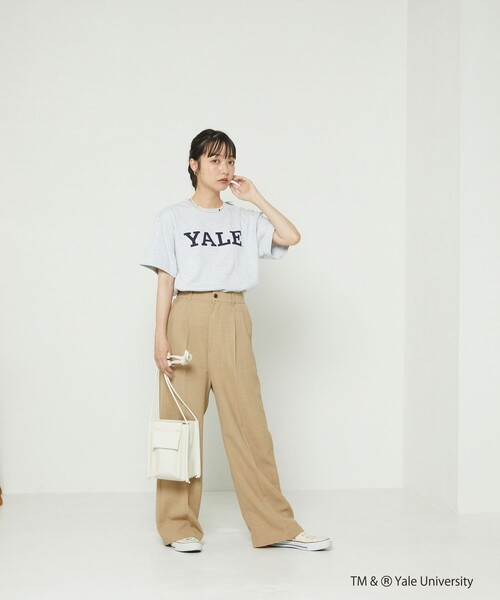 FREAK'S STORE（フリークスストア）の「YALE SHORT SLEEVE TEE/イェールショートスリーブTシャツ（Tシャツ/カットソー・レディース・ライトグレー/ネイビー/ホワイト・ﾌﾘ-）」の15枚目の写真