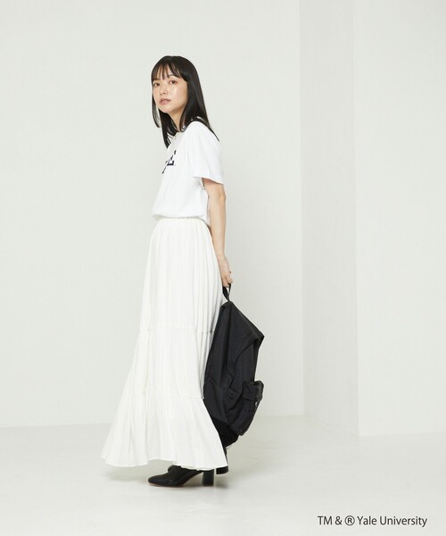 FREAK'S STORE（フリークスストア）の「YALE SHORT SLEEVE TEE/イェールショートスリーブTシャツ（Tシャツ/カットソー・レディース・ライトグレー/ネイビー/ホワイト・ﾌﾘ-）」の19枚目の写真