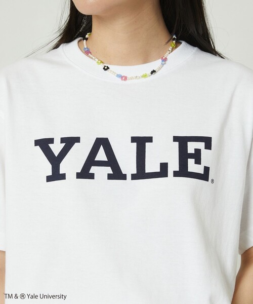 FREAK'S STORE（フリークスストア）の「YALE SHORT SLEEVE TEE/イェールショートスリーブTシャツ（Tシャツ/カットソー・レディース・ライトグレー/ネイビー/ホワイト・ﾌﾘ-）」の22枚目の写真