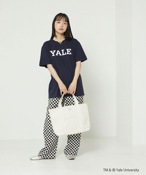 FREAK'S STORE（フリークスストア）の「YALE SHORT SLEEVE TEE/イェールショートスリーブTシャツ（Tシャツ/カットソー・レディース・ライトグレー/ネイビー/ホワイト・ﾌﾘ-）」の13枚目の写真