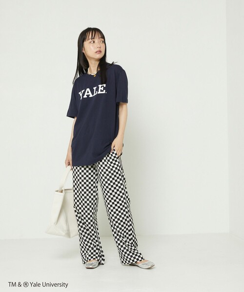 FREAK'S STORE（フリークスストア）の「YALE SHORT SLEEVE TEE/イェールショートスリーブTシャツ（Tシャツ/カットソー・レディース・ライトグレー/ネイビー/ホワイト・ﾌﾘ-）」の17枚目の写真