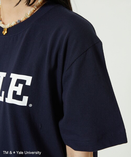 FREAK'S STORE（フリークスストア）の「YALE SHORT SLEEVE TEE/イェールショートスリーブTシャツ（Tシャツ/カットソー・レディース・ライトグレー/ネイビー/ホワイト・ﾌﾘ-）」の14枚目の写真