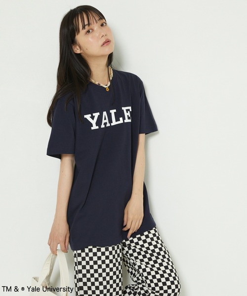 FREAK'S STORE（フリークスストア）の「YALE SHORT SLEEVE TEE/イェールショートスリーブTシャツ（Tシャツ/カットソー・レディース・ライトグレー/ネイビー/ホワイト・ﾌﾘ-）」の20枚目の写真