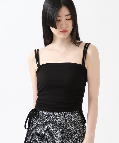 ALAND(エーランド)の「3.3 Field Trip/SIDE STRINGキャミ 2217285(キャミソール・レディース・ブラック/ベージュ・FREE)」の1枚目の写真