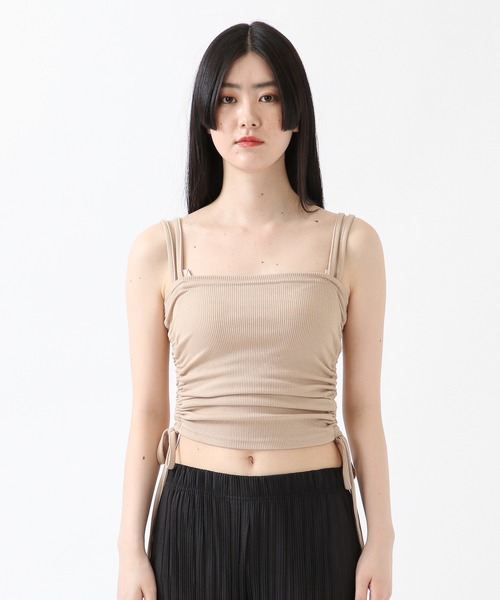 ALAND(エーランド)の「3.3 Field Trip/SIDE STRINGキャミ 2217285(キャミソール・レディース・ブラック/ベージュ・FREE)」の3枚目の写真