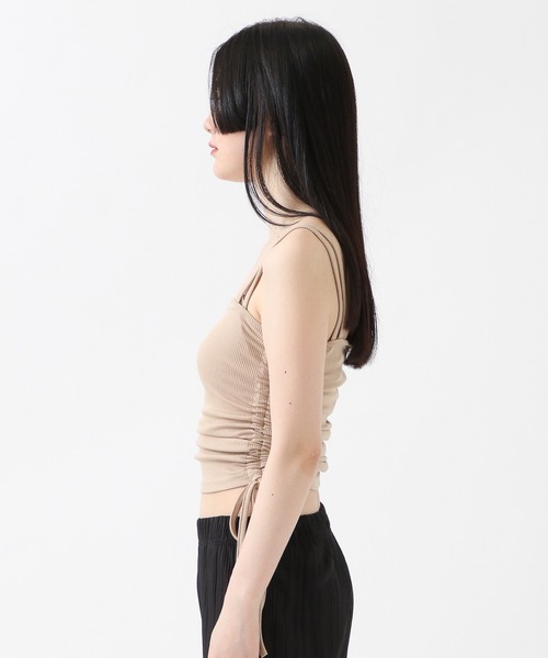 ALAND(エーランド)の「3.3 Field Trip/SIDE STRINGキャミ 2217285(キャミソール・レディース・ブラック/ベージュ・FREE)」の5枚目の写真