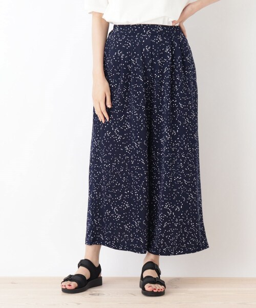 Cutie Blonde(キューティーブロンド)の「◆ひんやりゆるテロ柄パンツ(その他パンツ・レディース・ブラック系/ネイビー系/ネイビー系6・02/03)」の2枚目の写真