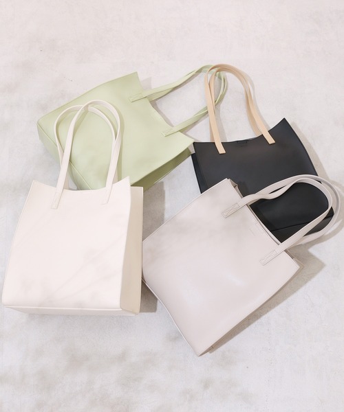 one after another NICE CLAUP(ワンアフターアナザーナイスクラップ)の「オトナトートバッグ(トートバッグ・レディース・ブラック/アイボリー/ミント/グレイッシュベージュ・FREE)」の6枚目の写真