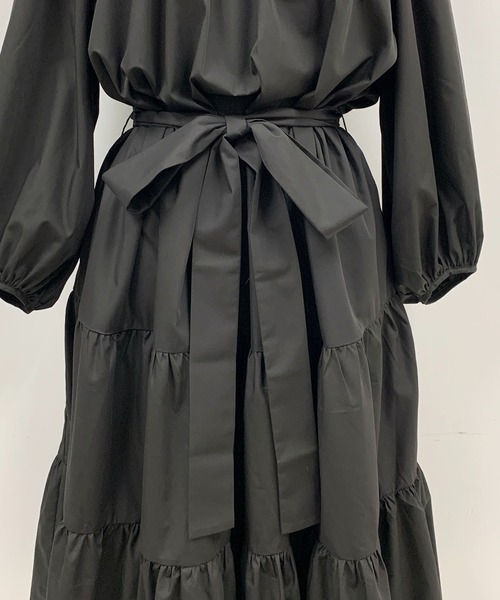 PICCIN(ピッチン)の「リボン付ティアードワンピース(ワンピース・レディース・チャコールグレー/ブラック/カーキ・M)」の19枚目の写真