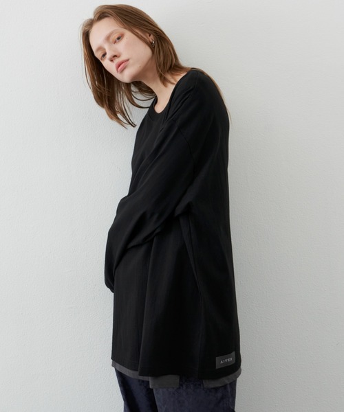 AIVER（アイバー）の「AIVER　16/-ウォッシュ天竺ロンT（Tシャツ/カットソー・メンズ・ライトグレー/ホワイト/チャコールグレー/ブラック/アッシュグレー・MEDIUM/LARGE/SMALL）」の13枚目の写真