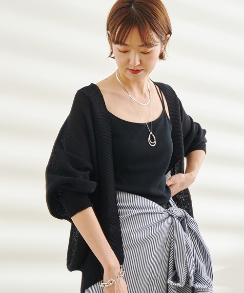 DouDou（ドゥドゥ）の「ギマカーディガン（カーディガン/ボレロ・レディース・ブラック/バイオレット/イエロー・FREE）」の2枚目の写真