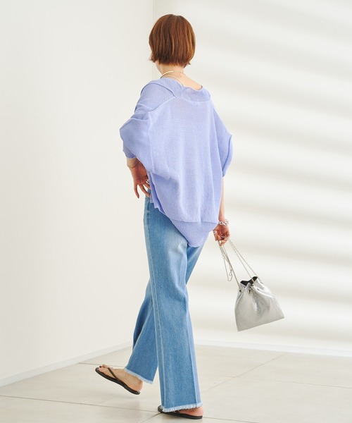 DouDou（ドゥドゥ）の「ギマカーディガン（カーディガン/ボレロ・レディース・ブラック/バイオレット/イエロー・FREE）」の11枚目の写真