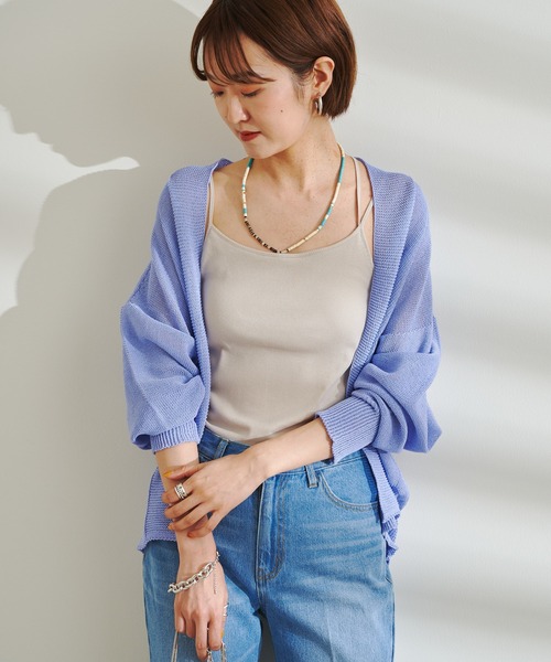 DouDou（ドゥドゥ）の「ギマカーディガン（カーディガン/ボレロ・レディース・ブラック/バイオレット/イエロー・FREE）」の12枚目の写真