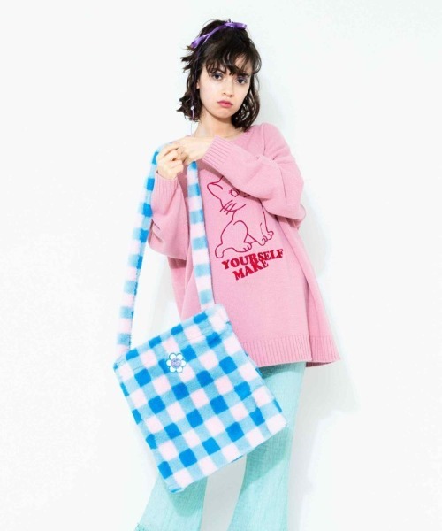 Candy Stripper（キャンディストリッパー）の「MY SUNNY CANDY FUR バッグ（ショルダーバッグ・レディース・ブルー/ブラック・FREE）」の11枚目の写真