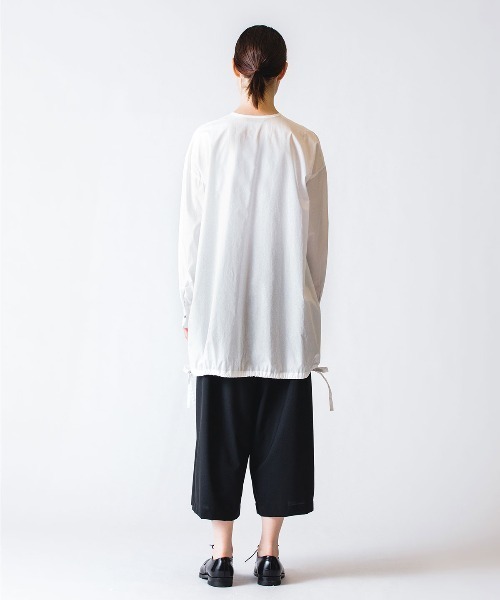 ミズイロインド シャツ チュニック ベージュ フリー mizuiroind mizuiro ind ワイドシャツチュニック｜ MARcourt ONLINE STORE