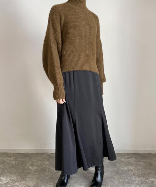 MLI'A(エムリア)の「マーメイドサテンスカート(スカート・レディース・ブラック/グリーン/モカ/ナチュラル・FREE)」の13枚目の写真