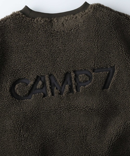 CAMP7（キャンプセブン）の「【CAMP7】刺繍BOXロゴボアプルオーバー（スウェット・レディース・ベージュ/グレー/オリーブ・S/M/L）」の22枚目の写真