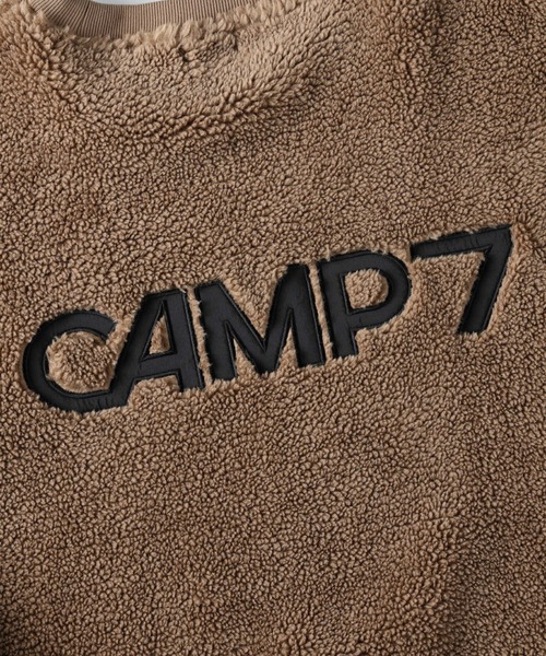 CAMP7（キャンプセブン）の「【CAMP7】刺繍BOXロゴボアプルオーバー（スウェット・レディース・ベージュ/グレー/オリーブ・S/M/L）」の20枚目の写真