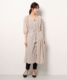 Samansa Mos2 | ボイル前開きギャザーワンピース(ワンピース)