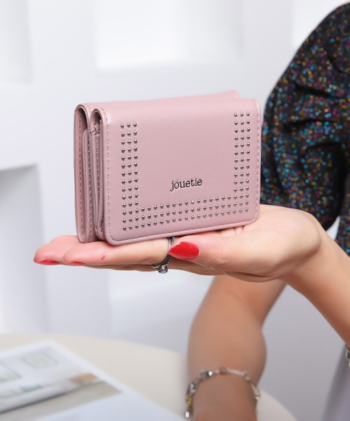 jouetie（ジュエティ）の「【jouetie/ジュエティ】マイクロスタッズ　三つ折りミニ財布（財布・レディース・ブラック/ダークグリーン/ネイビー/ブラウン/オリーブ/ピンク/シルバー/ゴールド/アイボリー/ラベンダー/ベージュ系その他/キャメル/ワイン・FREE）」の11枚目の写真