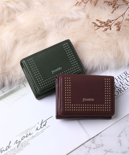 jouetie（ジュエティ）の「【jouetie/ジュエティ】マイクロスタッズ　三つ折りミニ財布（財布・レディース・ブラック/ダークグリーン/ネイビー/ブラウン/オリーブ/ピンク/シルバー/ゴールド/アイボリー/ラベンダー/ベージュ系その他/キャメル/ワイン・FREE）」の16枚目の写真