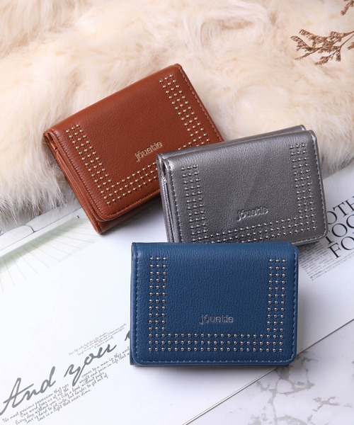 jouetie（ジュエティ）の「【jouetie/ジュエティ】マイクロスタッズ　三つ折りミニ財布（財布・レディース・ブラック/ダークグリーン/ネイビー/ブラウン/オリーブ/ピンク/シルバー/ゴールド/アイボリー/ラベンダー/ベージュ系その他/キャメル/ワイン・FREE）」の17枚目の写真