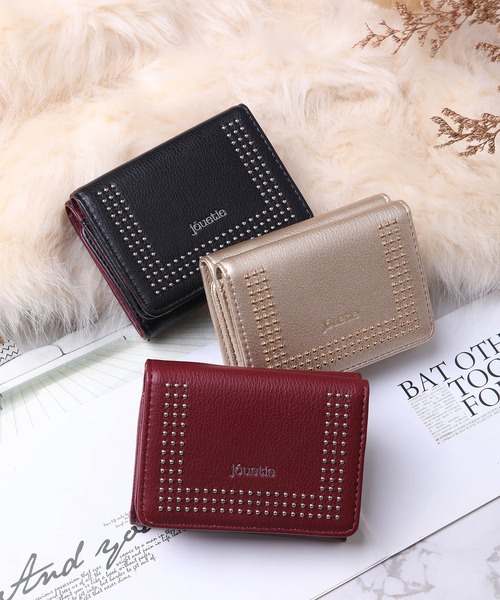 jouetie（ジュエティ）の「【jouetie/ジュエティ】マイクロスタッズ　三つ折りミニ財布（財布・レディース・ブラック/ダークグリーン/ネイビー/ブラウン/オリーブ/ピンク/シルバー/ゴールド/アイボリー/ラベンダー/ベージュ系その他/キャメル/ワイン・FREE）」の18枚目の写真