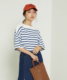 FREAK'S STORE | FREAK'S STORE/フリークスストア パネルボーダーBIG半袖Tシャツ(Tシャツ/カットソー)