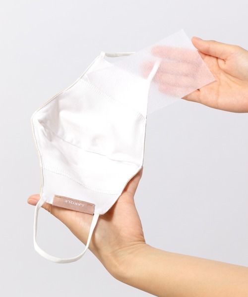 LAKOLE（ラコレ）の「ポケット付きオリジナルコットンマスク / 217805（マスク・レディース・グレー/ネイビー/ナチュラル/ブラック・LARGE/MEDIUM/X-LARGE）」の17枚目の写真