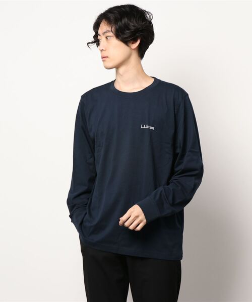 【新品】L.L.Beanアンシュリンカブル・Tシャツ  長袖　ロゴ グラフィック ジャパン・フィット ケアフリー・アンシュリンカブル・ティ