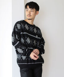 FRED PERRY | FRED PERRY × BEAMS / 別注 Argyle Crew Neck Knit(ニット/セーター)