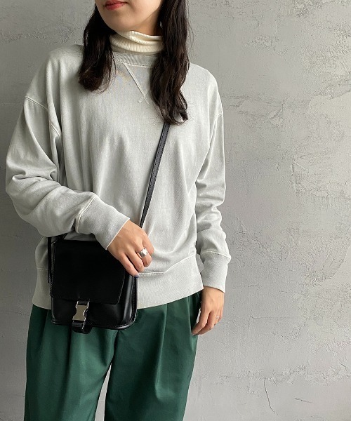 JEANS FACTORY （ジーンズファクトリー）の「[SCREEN STARS/スクリーンスターズ] 別注 ピグメント2WAYカーディガン（Tシャツ/カットソー・レディース・グリーン/ブラック/ライトグレー/ベージュ/パープル・F）」の3枚目の写真