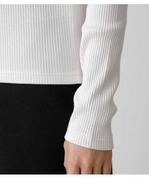 SQUARE NECK RIB L/S TOPS/スクエアネックリブロングスリーブ