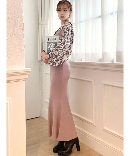 RESEXXY（リゼクシー）の「ニットマーメイドジャンスカ（ワンピース・レディース・ブラック/ブラウン/ピンク・FREE）」の20枚目の写真