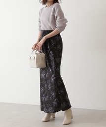 FREE'S MART | 【Sシリーズ対応】◆アートフラワ－柄ナローマキシスカート(スカート)