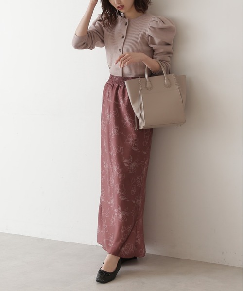 FREE'S MART（フリーズマート）の「【Sシリーズ対応】◆アートフラワ－柄ナローマキシスカート（スカート・レディース・ブラック系その他/ブラウン系その他/イエロー系その他・SMALL/MEDIUM）」の7枚目の写真