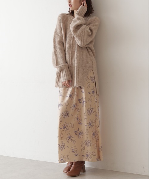 FREE'S MART（フリーズマート）の「【Sシリーズ対応】◆アートフラワ－柄ナローマキシスカート（スカート・レディース・ブラック系その他/ブラウン系その他/イエロー系その他・SMALL/MEDIUM）」の8枚目の写真