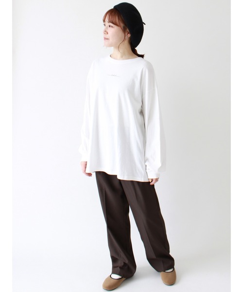 ehka sopo（エヘカソポ）の「センタープレス裾フレアパンツ（その他パンツ・レディース・カーキ/ベージュ/チャコール・ﾌﾘ-）」の10枚目の写真