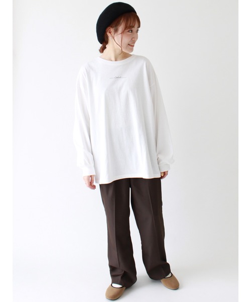 ehka sopo（エヘカソポ）の「センタープレス裾フレアパンツ（その他パンツ・レディース・カーキ/ベージュ/チャコール・ﾌﾘ-）」の11枚目の写真