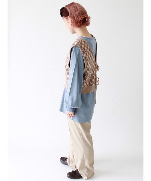 ehka sopo（エヘカソポ）の「センタープレス裾フレアパンツ（その他パンツ・レディース・カーキ/ベージュ/チャコール・ﾌﾘ-）」の8枚目の写真