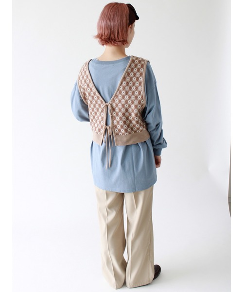 ehka sopo（エヘカソポ）の「センタープレス裾フレアパンツ（その他パンツ・レディース・カーキ/ベージュ/チャコール・ﾌﾘ-）」の7枚目の写真