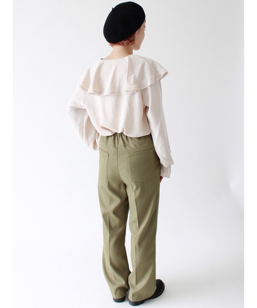 ehka sopo（エヘカソポ）の「センタープレス裾フレアパンツ（その他パンツ・レディース・カーキ/ベージュ/チャコール・ﾌﾘ-）」の22枚目の写真