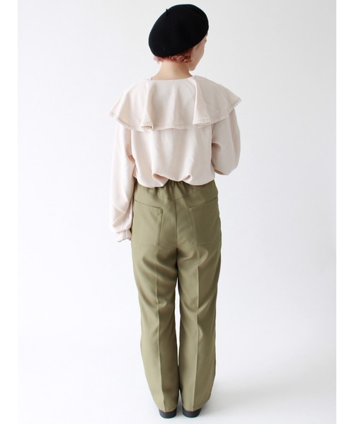 ehka sopo（エヘカソポ）の「センタープレス裾フレアパンツ（その他パンツ・レディース・カーキ/ベージュ/チャコール・ﾌﾘ-）」の17枚目の写真