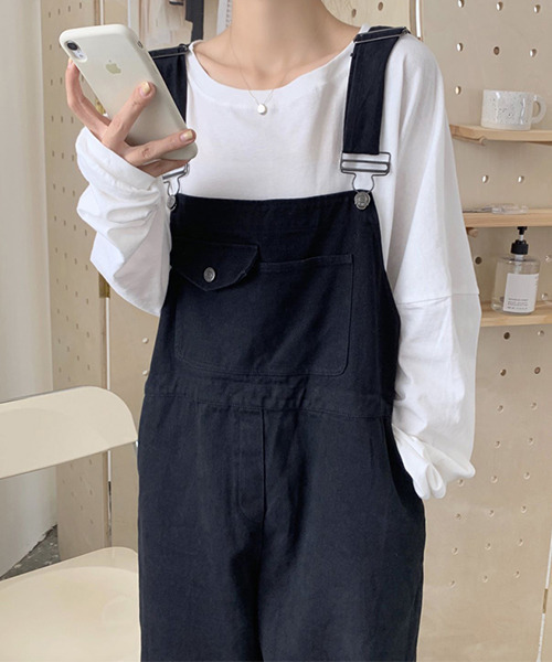 c.u.l(シーユーエル)の「【c.u.l:w】ワイドレッグオーバーオール culw101(サロペット/オーバーオール・レディース・ブラック/ベージュ・FREE)」の18枚目の写真