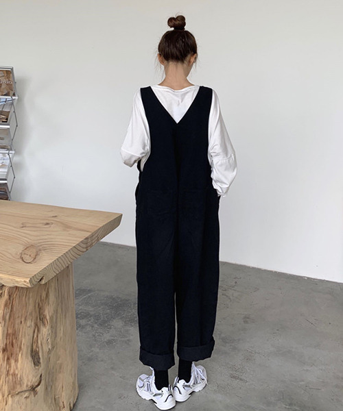 c.u.l(シーユーエル)の「【c.u.l:w】ワイドレッグオーバーオール culw101(サロペット/オーバーオール・レディース・ブラック/ベージュ・FREE)」の19枚目の写真