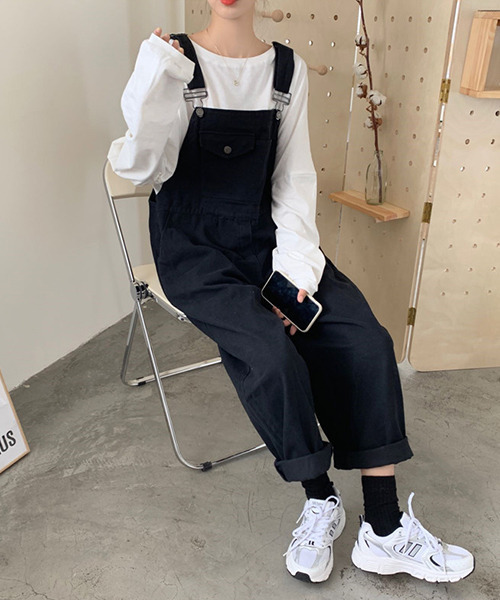 c.u.l(シーユーエル)の「【c.u.l:w】ワイドレッグオーバーオール culw101(サロペット/オーバーオール・レディース・ブラック/ベージュ・FREE)」の21枚目の写真