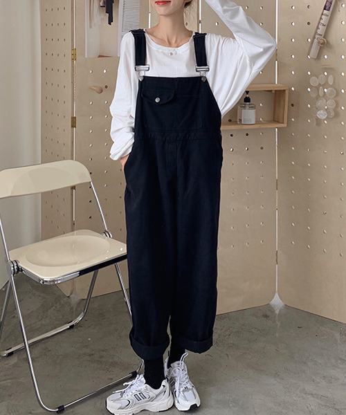 c.u.l(シーユーエル)の「【c.u.l:w】ワイドレッグオーバーオール culw101(サロペット/オーバーオール・レディース・ブラック/ベージュ・FREE)」の22枚目の写真
